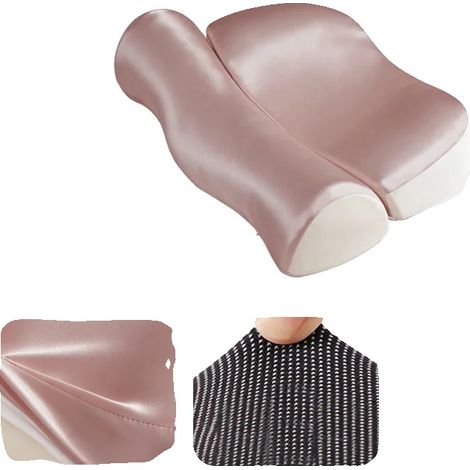 Nackenstützkissen, kühle Stoffe, ergonomisches Design, Rosa (1/2)