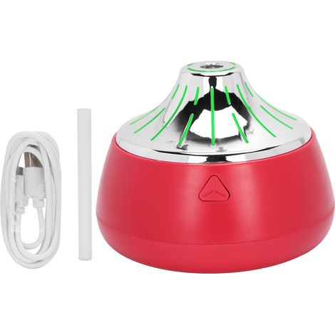 200-ml-USB-Luftbefeuchter, Aromatherapie-Diffusor, Schreibtischlampe, Mini-Ventilator mit Sprühnebel (rot und silber) (1/5)