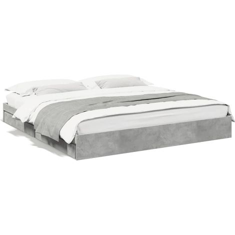 Maison Exclusive - Giroletto Cassetti Grigio Cemento 200x200 cm Legno Multistrato