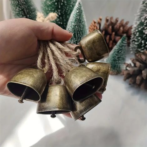 Set mit 3 Ranchglocken, sturzsichere Tierglocken, große Kuhglocken, große Glocken, kleine Glocken, Schaf- und Ziegenglocken, Bauernhofzubehör, Pferdeglocken, Kuhglocken, Schafglocken, große Glocken, E (1/2)
