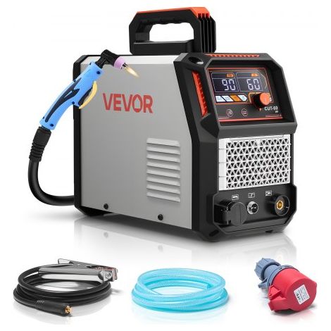 Découpeur Plasma,60 A,Machine de Découpe Plasma Triphasée 400 V,avec Fonction 2T/4T,Onduleur IGBT,Affichage Numérique,Commande Intelligente,Temps PT/PA Réglables,pour Usage Industriel (1/3)
