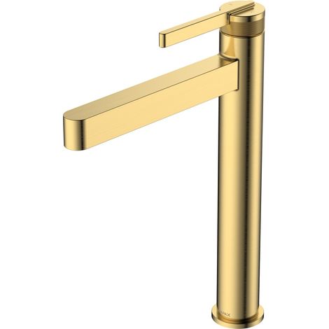 Avapax  Mitigeur lavabo sur pied - Or brossé - 298 mm - Cartouche céramique 26 mm - 1 pièce (1/2)