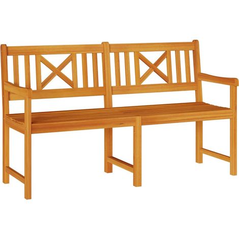 Banc de jardin Banc extérieur Banquette de jardin Marron 150 x 56 x 90 cm Bois d'Acacia Massif (1/5)
