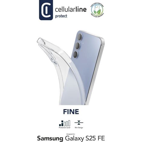 Cellularline Fine Case Galaxy S25 FE Transparent stoßfest (1/2)