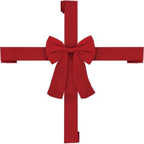 Ribbon Bow - Noeud Décoratif Pour Porte De Cuisine Et Armoire - Rouge - 30 x 40 cm - Bandeau En Polyester De 270 cm - 1 Pièce (1/5)
