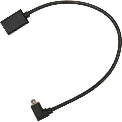 Câble d'interface multimédia Micro HD 8K 60 Hz coudé à droite, connecteur mâle-femelle, diamètre extérieur 4,0 mm (1/5)