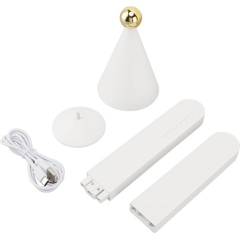 Schwebende magnetische Schreibtischlampe – 360° drehbar, Touch-Steuerung, 3 Farbtemperaturen und einstellbare Helligkeit, USB-C-aufladbar (1/5)