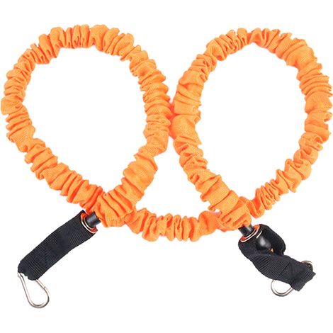 Système de ceinture élastique de résistance pour exercices de musculation des jambes et des fessiers, élastique (jaune, 4,5 kg)