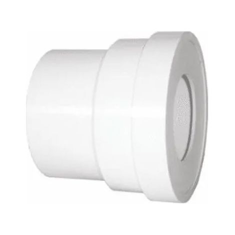 First Plast – Raccord d'évacuation PVC Ø100 Mâle Femelle – Sortie droite – Résistance à l'humidité et aux produits chimiques – Installation neuve ou rénovation