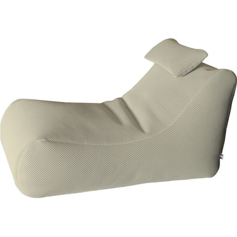 Lettino Chaise Lounge 120x70x65 cm con Cuscino in Poliestere Armonia Beige (1/3)