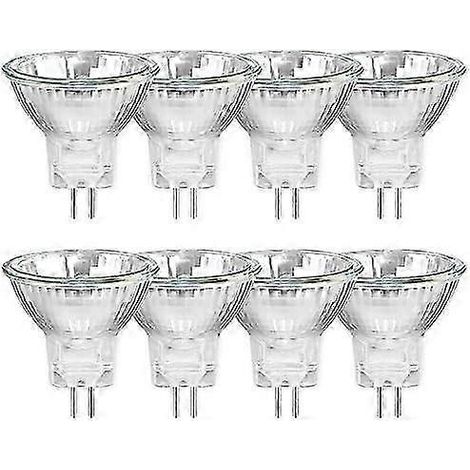Ampoule halogène MR11 GU4 20W 12V à réflecteur, blanc chaud 2700K, dimmable, diamètre 35 mm, 250 lm, culot bipolaire, angle de faisceau 30°. (1/5)