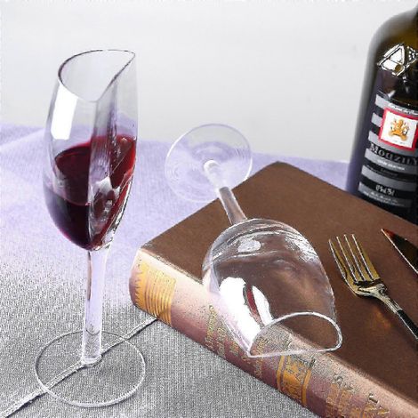La moitié du verre à vin Verre en cristal qui pénètre dans le verre (1/5)