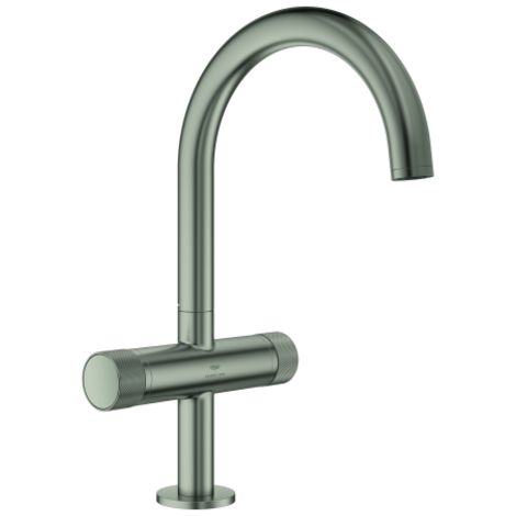 WT-Einlochbatt. Atrio Private C. 21138 L-Size Knopfbetätigung satin steel (1/2)