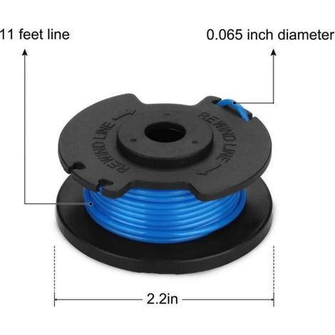 Bobine de fil de rechange pour débroussailleuse Ryobi One+ AC14RL3A 18 V, 24 V, 40 V, Bobine de Rechange pour Coupe-bordure de[373] (1/4)