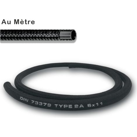 Durite tréssée, essence & gasoil Tuyau de carburant DIN 73379 Type 2A 6 x 11 (au mètre) - 3RG