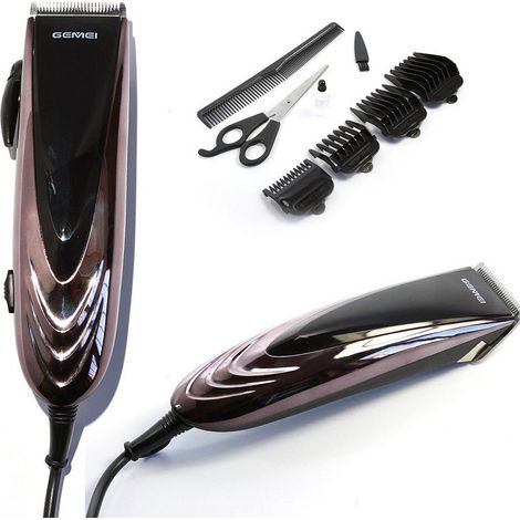 MaxTech - Tagliacapelli Rasoio Elettrico Regola Barba Baffi Basette Lama Inox Gm-813 - (1/2)