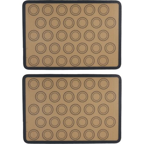 Tapis silicone cuisson rectangulaire anti-collant, lot de 2, usage four/pâtisserie
