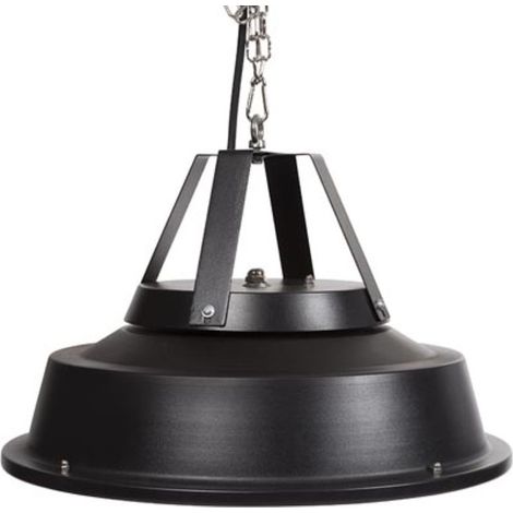 Perel – Chauffage de terrasse rétro noir 1500 W – Élément chauffant en carbone – Diffusion 360° – Étanche IPX4 pour extérieur