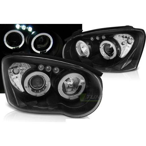 Paire Feux Phares Subaru Impreza GD 2003 a 2005 Angel eyes noir-27361828