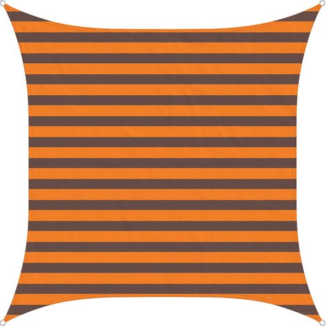 Sonnensegel Orange und Braun 2 x 2 m 100 % Polyester Oxford vidaXL