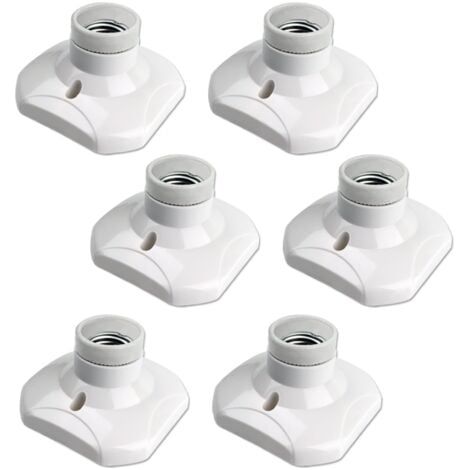 Set mit 6 E27-Schraubfassungen für Deckenleuchten, 220–240 V Wechselstrom, Fassungshalter für LED-Lampen, E27-Sockel für Deckenleuchten