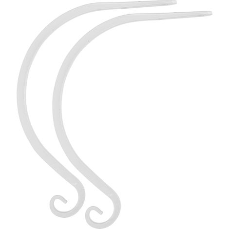 Panier suspendu blanc de 20 cm pour pots de fleurs, plantes, lanternes, carillons éoliens, mangeoires à oiseaux, crochets muraux en fer, pour patio/jardin extérieur/intérieur. (1/5)