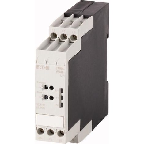 Relais de contrôle d'absence de phases Retardé à l'appel et à la chute 380 V CA 50/60 Hz EATON EMR6-W380-L-1