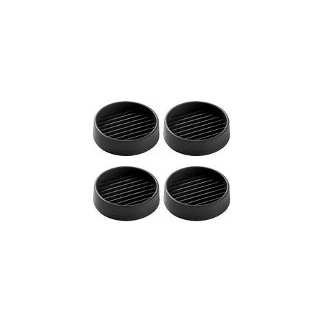 4 Pièces 5.1cm Patin Rond Antidérapant en Caoutchouc, Bed Sofa Wheel Anti-Slip Pad, Pied en Caoutchouc Pad, pour Lit Armoire Canapé Chaise Table, Noir (1/5)