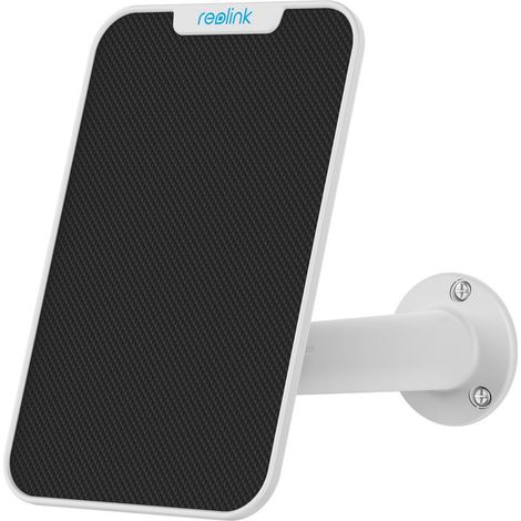 Reolink Solarpanel für Akku Überwachungskamera Aussen WLAN IP Kamera Outdoor, Wetterfest, 360° Einstellbare Halterung, USB Schnittstelle, Unterbrechungsfreie Energieversorgung(4 Meter Kabel), Weiß