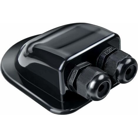1 Pc Black Roof Gland Waterproof Solar Cable Entry Box ABS for RV, Caravan and Boat Cable Pass-Through