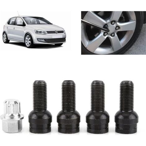 Écrous antivol conique avec Clé pour Audi Golf Jettae (1/4)