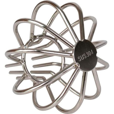 Bouchon de gouttière rond en acier inoxydable 304 pour toiture extérieure, anti-obstruction, outil de nettoyage des fuites de gouttière (2 pouces) (1/5)