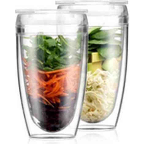 Bodum Transparentes Set von Kunststoffgläsern 400 ml