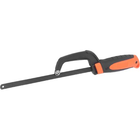 Mini scie à métaux compacte et réglable, cadre en alliage d'aluminium avec lame (1/5)