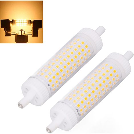 Ampoule LED R7s, 118 mm, dimmable, 15 W, projecteur à double extrémité, ampoule LED 154 L avec lumière chaude. (1/5)