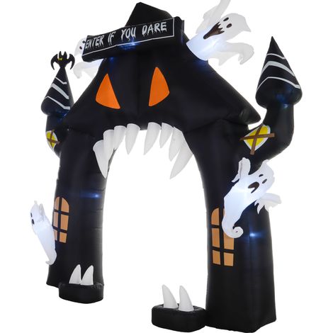 Arche gonflable d pliable 300 x 76 x 300 cm cm pour salon d'Halloween, fantômes, lumières LED, étanche, (1/5)