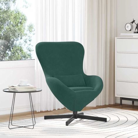 Eiersessel Dunkelgrün 63 x 73 x 90 cm Samt (1/5)