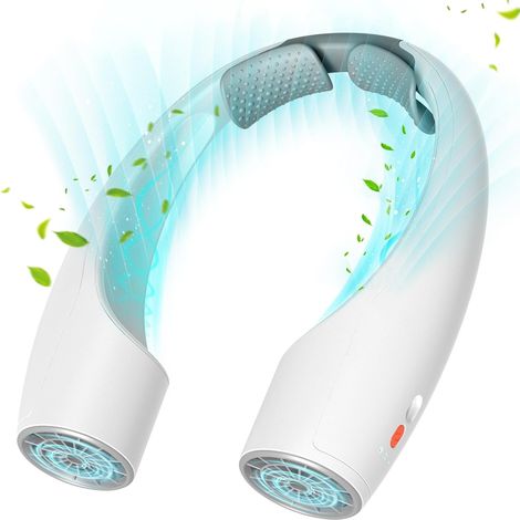 Ventilateur de cou IA, 4 vitesses réglables, portable et rechargeable, batterie 4000 mAh, refroidissement rapide, ultra silencieux. (1/5)