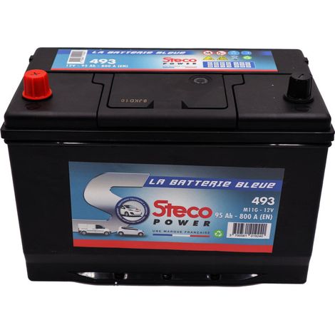 Stecopower – Batterie poids lourd n°14 12V 91Ah 740A – 493 – Technologie avancée pour performance optimale – Idéale pour véhicules lourds