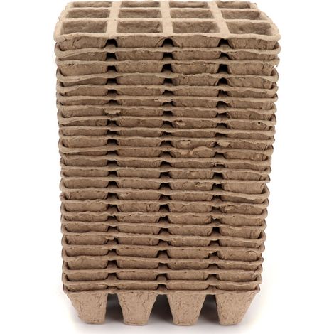 24 pièces 12 cellules pots de semis plateaux de germination graines pépinière tasse pour la culture à domicile (1/5)