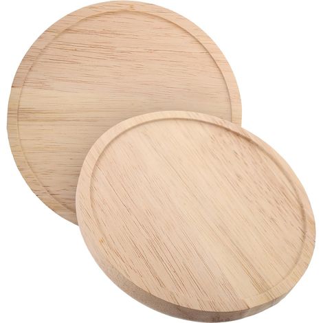 Lot de 2 Étagères Murales Rondes en Bois D’Olivier 15 Cm X 1,8 Cm, Petite Étagère Flottante Décorative, Support Mural Nordique pour Rangement Salon et Salle de Bain (1/5)