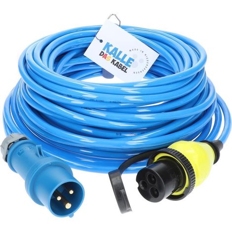 Kalle Landanschlusskabel CEE 230V 16A 2,5mm² Philippi Kupplung Extreme Blau IP44 5 Meter (1/5)