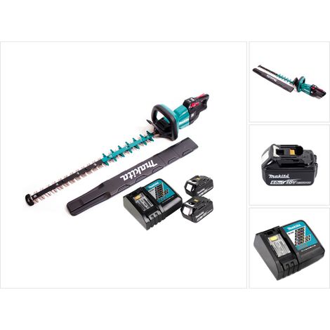 Makita DUH 751 RG Akku Heckenschere 18V 75 cm Brushless + 2x Akku 6,0Ah + Ladegerät