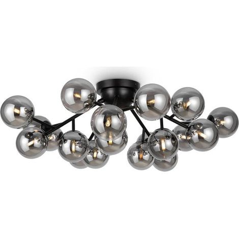 [NEUWERTIG] B-Ware Maytoni Dallas Deckenlampe Leuchte Kronleuchter 20-flammig Höhe 25cm G9 schwarz (1/2)