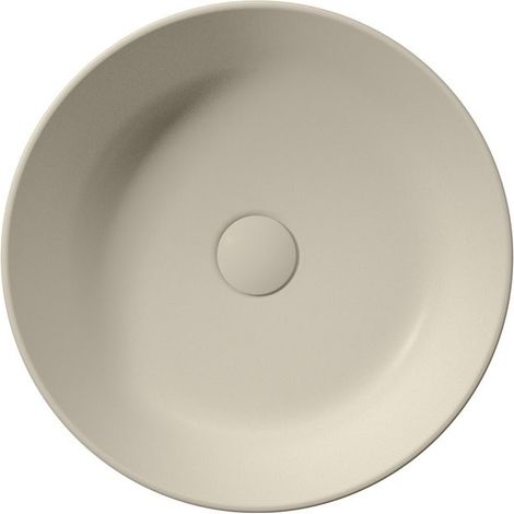 KUBE X Counter Top Ceramic Washbasin dia 40 cm, creta mat