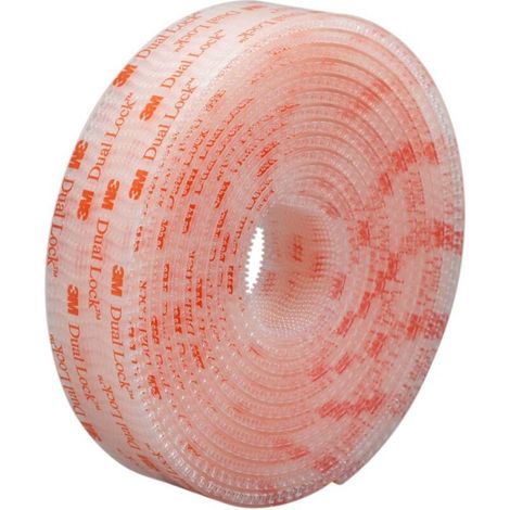 3M – Selbstklebendes Klettband 1,25 m x 25 mm – Transparent – Für hochenergetische Oberflächen – Wiederverwendbar bis zu 1.000 Zyklen – Q110762