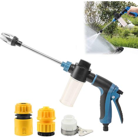 Turbine Garden Hose Cleaner, Three Spray Modes, High Pressure Water Gun, Garden Shower, Pressure Washer, Blue