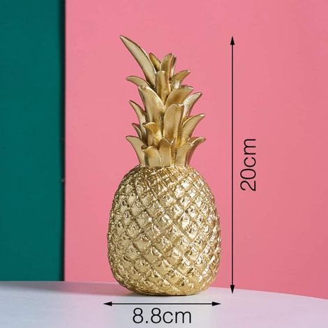 Ananas Décoratif Résine Moderne, Ornement Nordique Créatif pour Chambre, Accessoire Décoration Maison & Bureau, Pièce Unique (1/3)