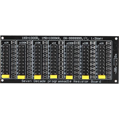 Résistance variable programmable 1R-9999999R, platine de réglage précision 1%, puissance 1/2W, boîtier à résistances commutables, module de test électronique. (1/5)
