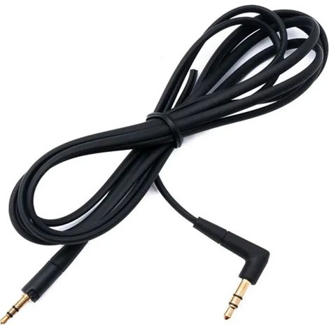 Câble audio Jack 150 cm, prise TRS 3,5 mm mâle-mâle coudée, adaptateur AUX de couleur noir pour connexion audio (1/4)